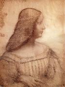 LEONARDO da Vinci Portrat of Isabella d-Este painting